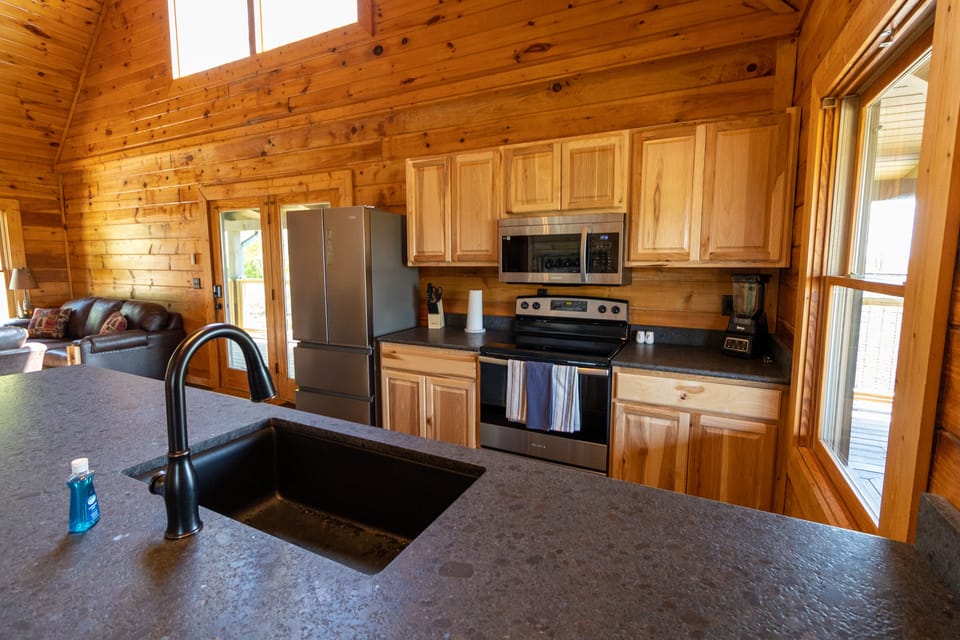 Leather granite counter tops