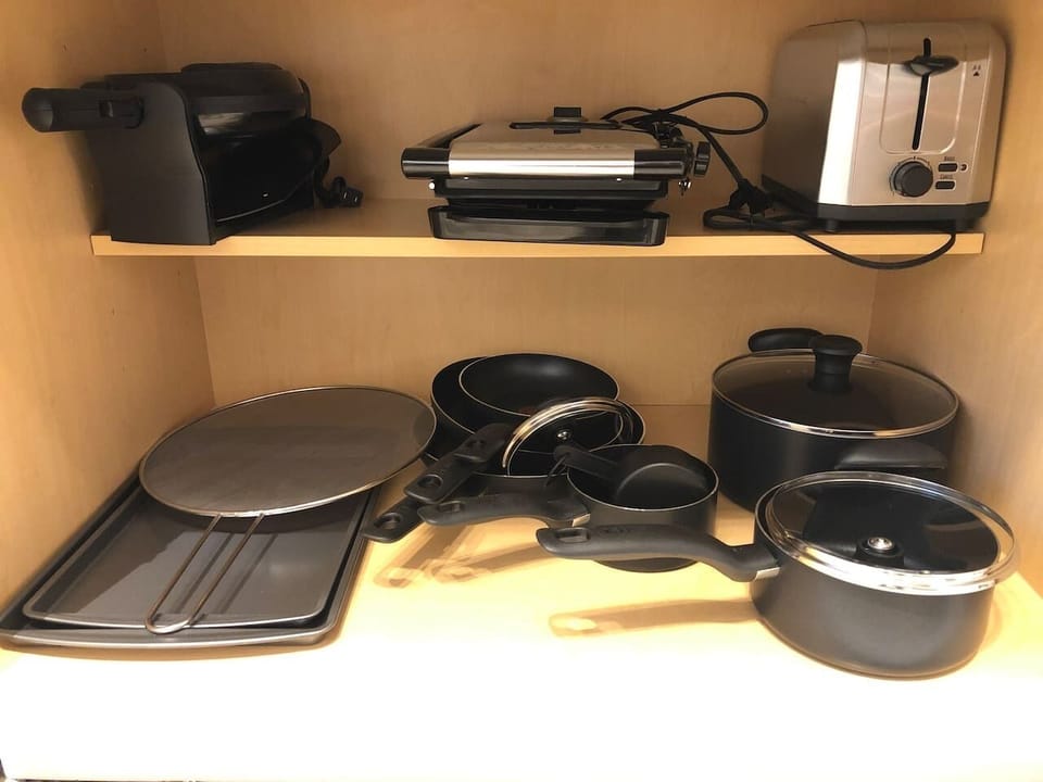 Pots, Toaster, Pots and Pans