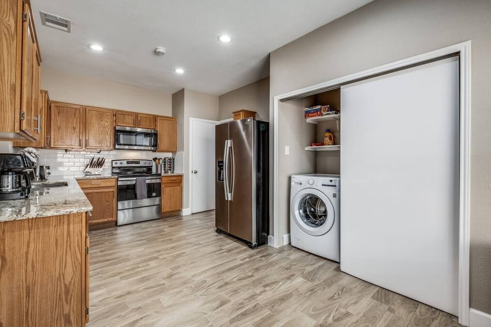 Fully Equipped Kitchen.  Washer and Dryer