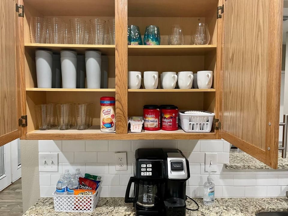 Enjoy our complimentary coffee and coffee maker