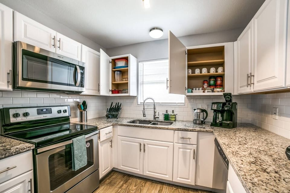 Enjoy preparing your meal in our modern kitchen