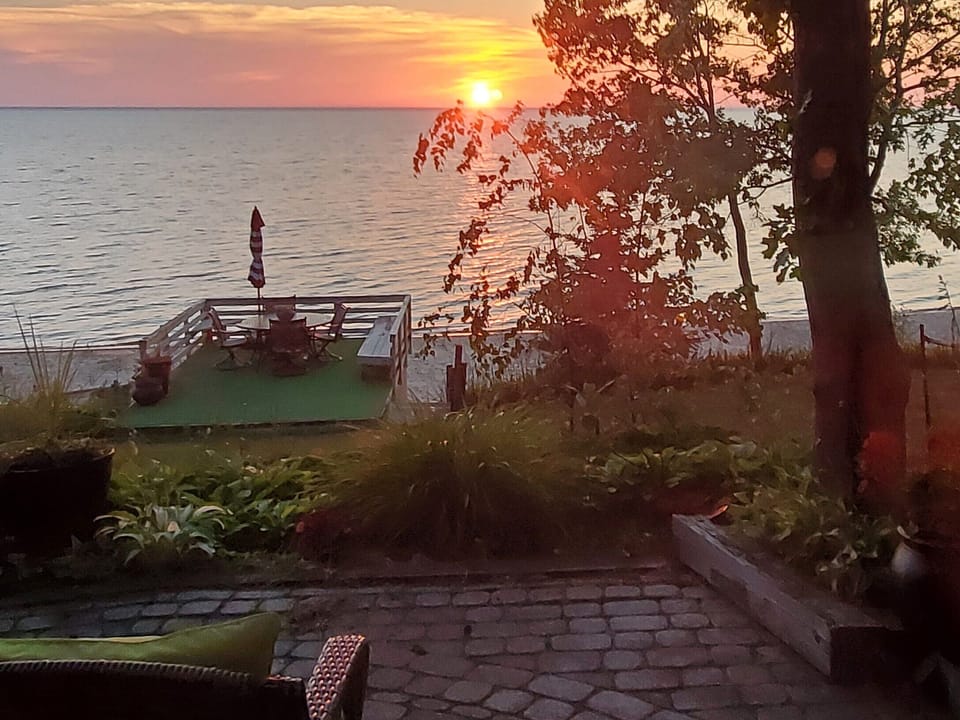 Watch the sunset while dining on the patio
