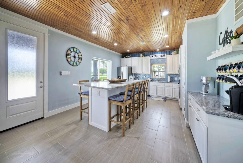 Ground Floor Main Kitchen and Huge Island with Seating