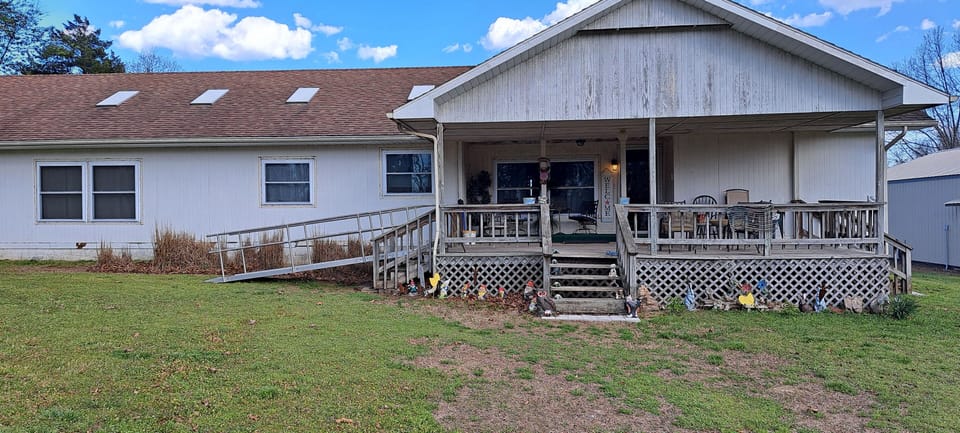 Front entry with wheelchair ramp
