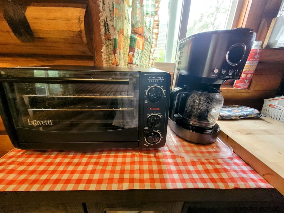 toaster oven, coffee maker