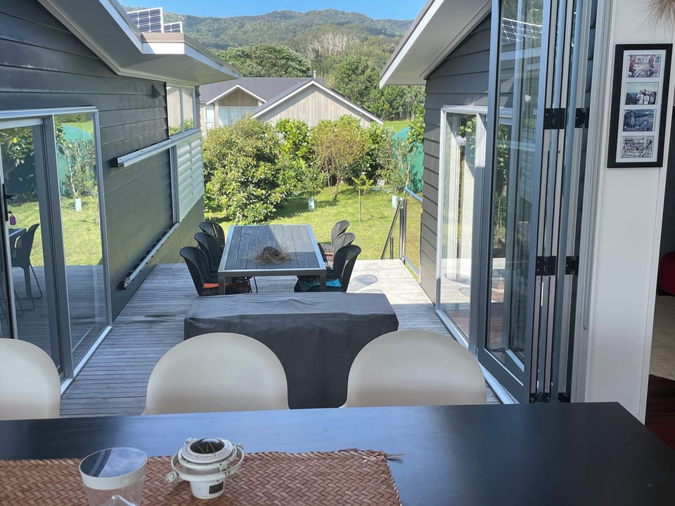 Looking out to rear deck