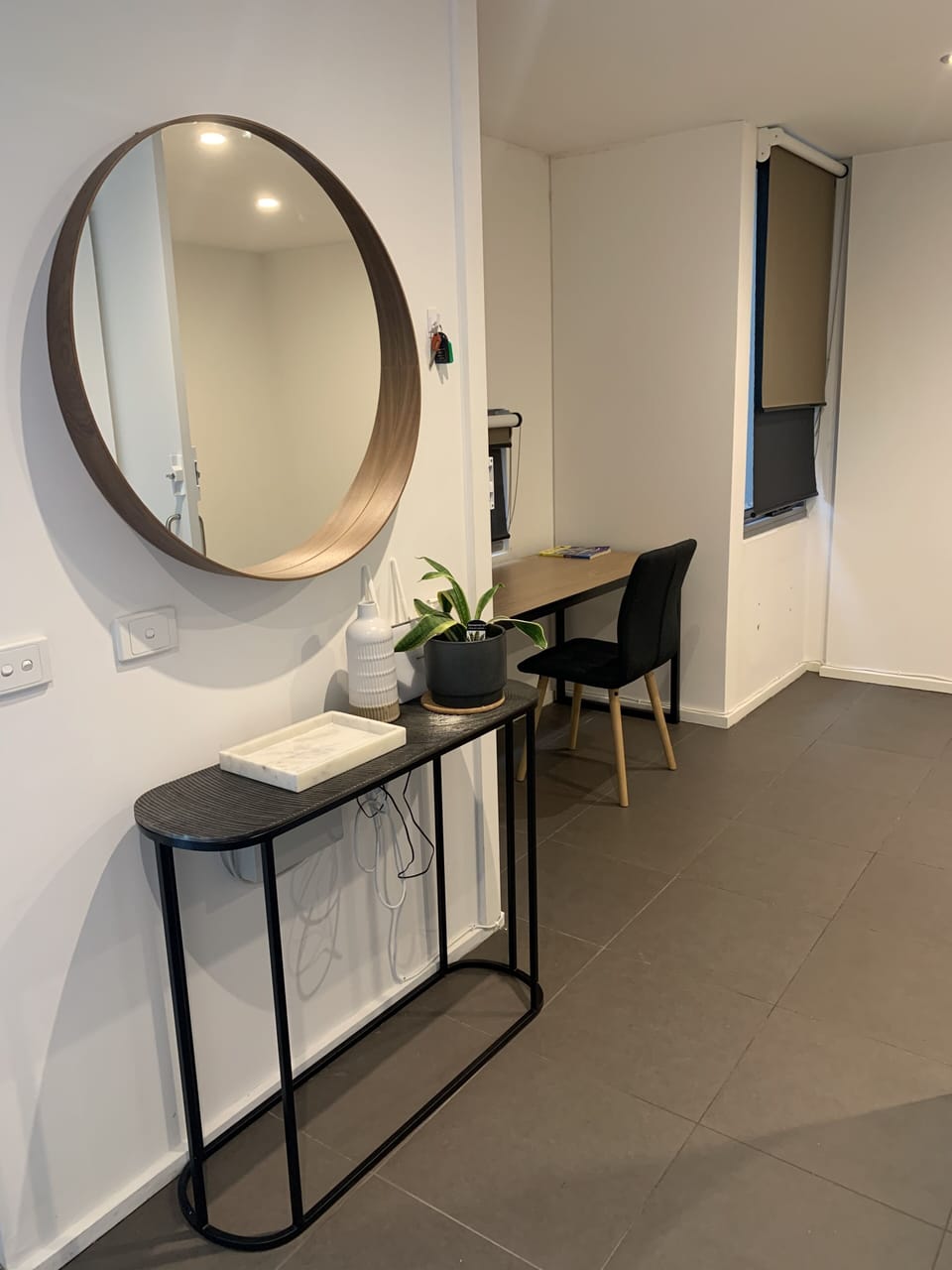 Entrance area has access to study area on ground floor