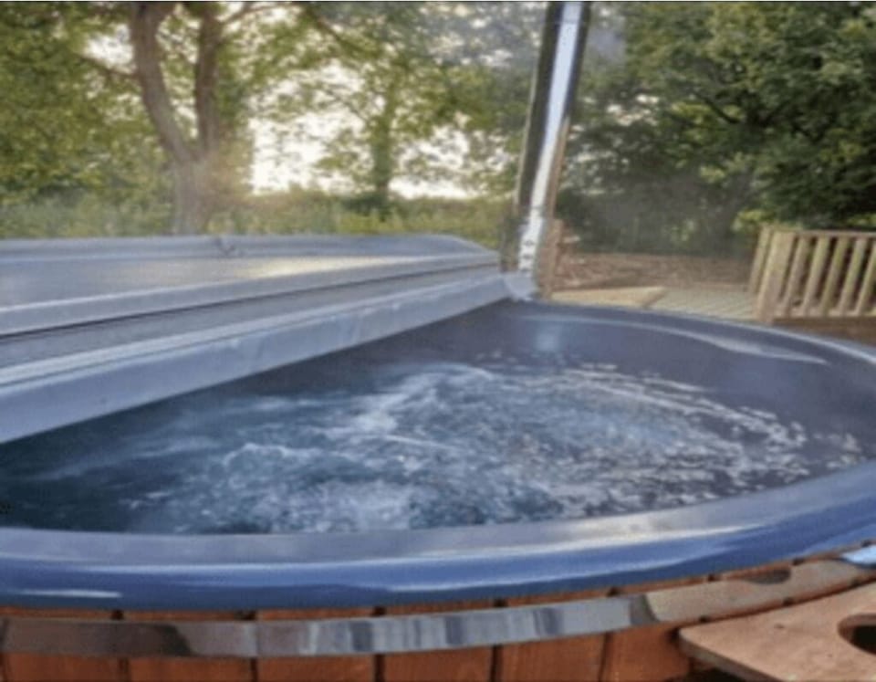 Wood fired hot tub