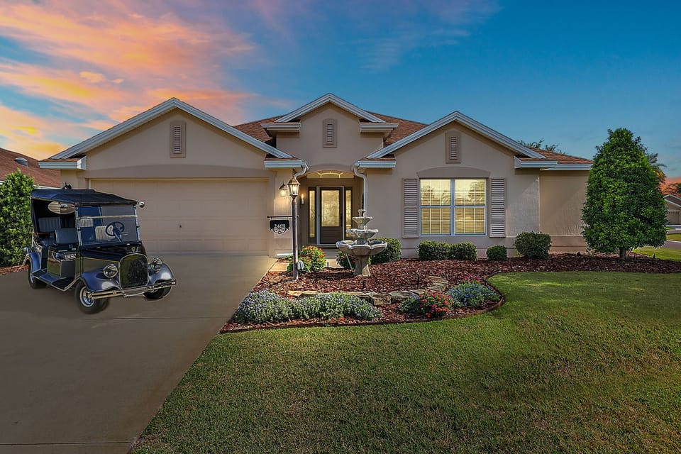 Single level home, Smooth pathway to front door.