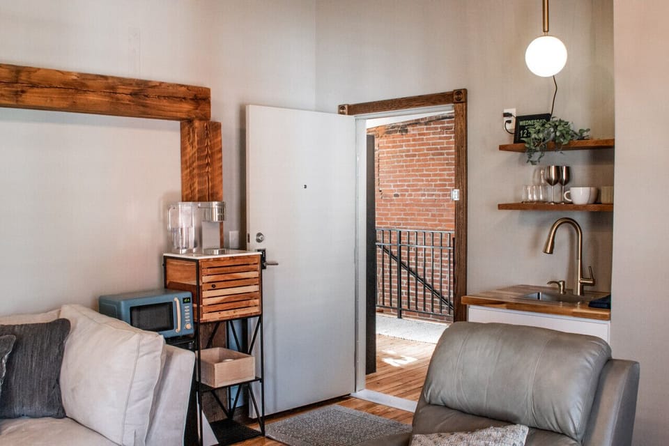 Apartment B with Seating and King Murphy Bed