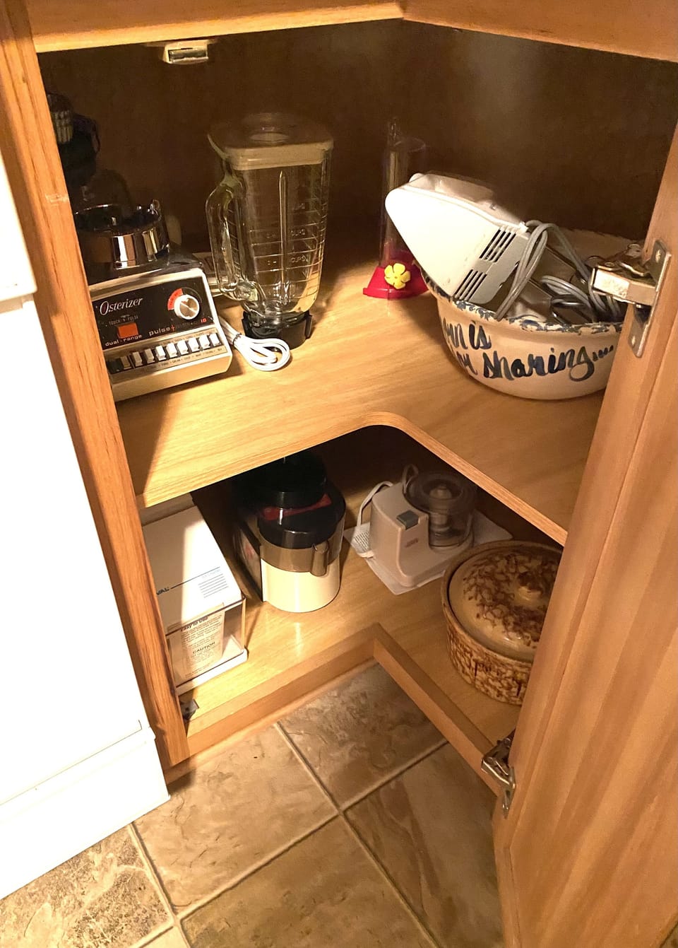 Fully stocked, additional kitchen appliances.  