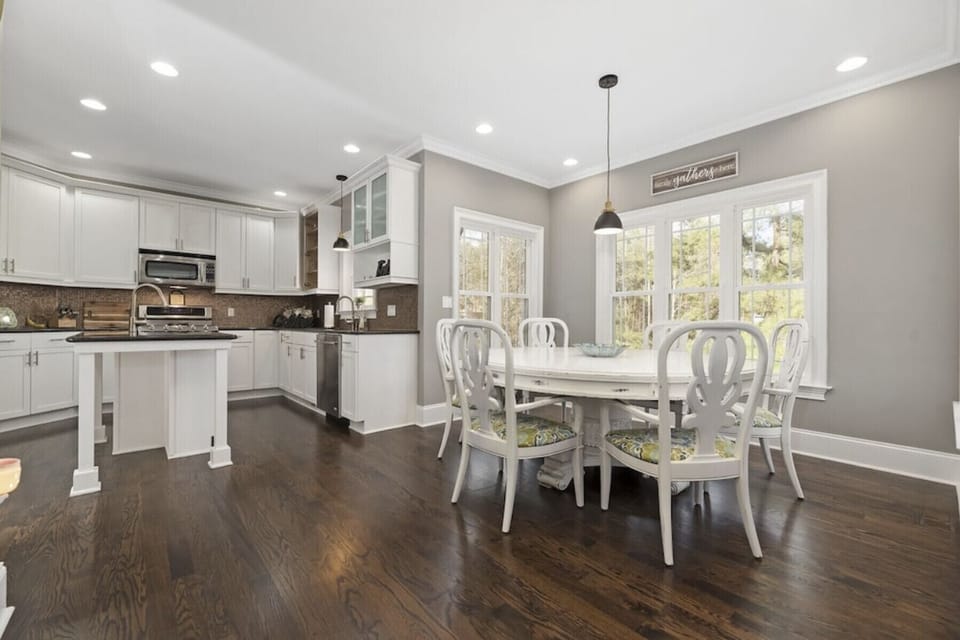 Full view of our kitchen and dining area. 