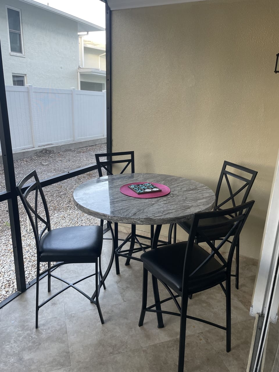 Lanai with pub table