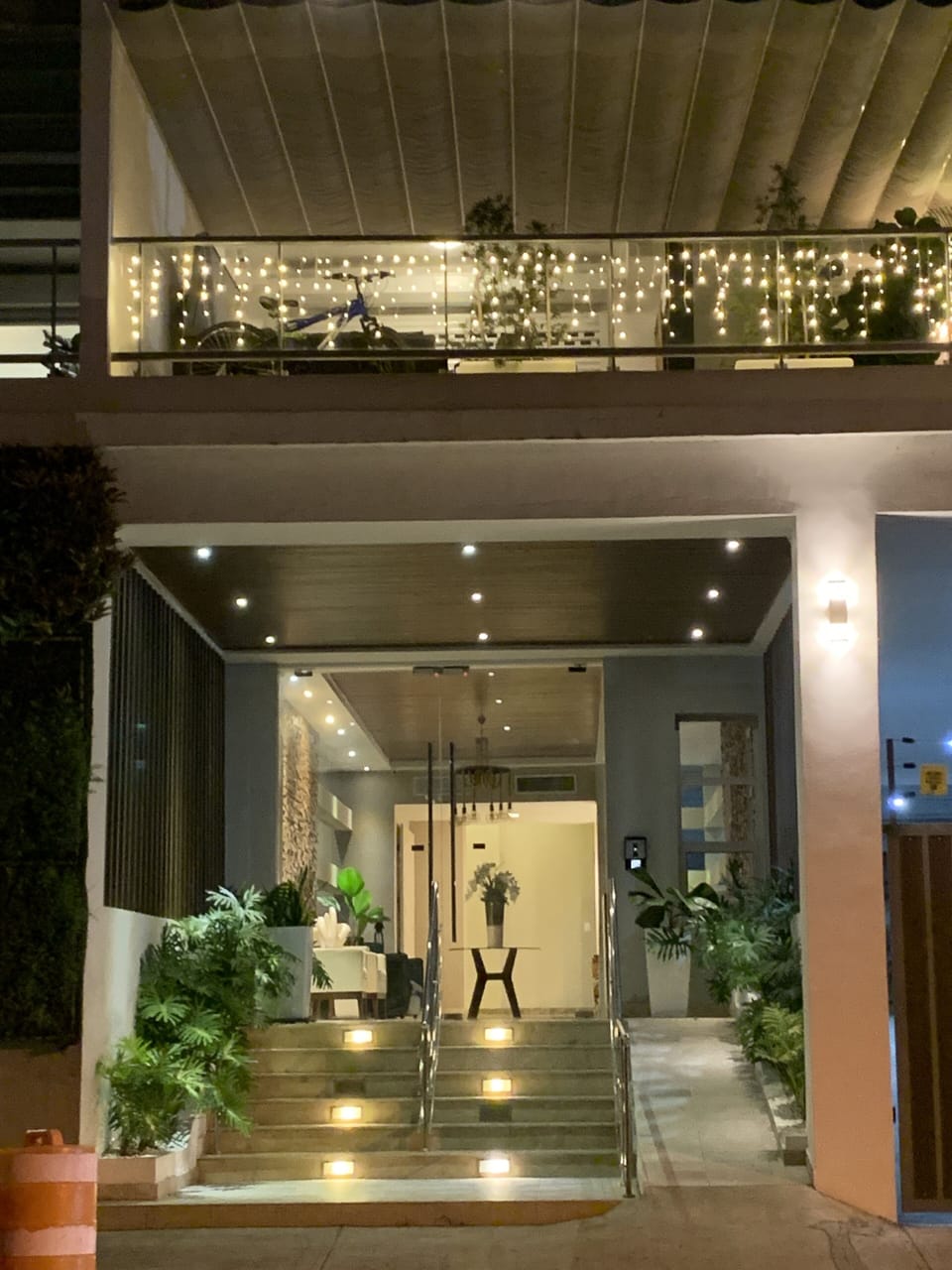 lobby view at night.