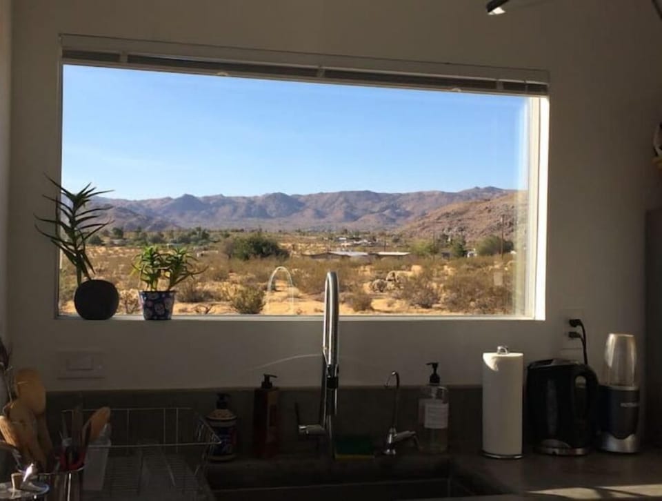 view out the kitchen window