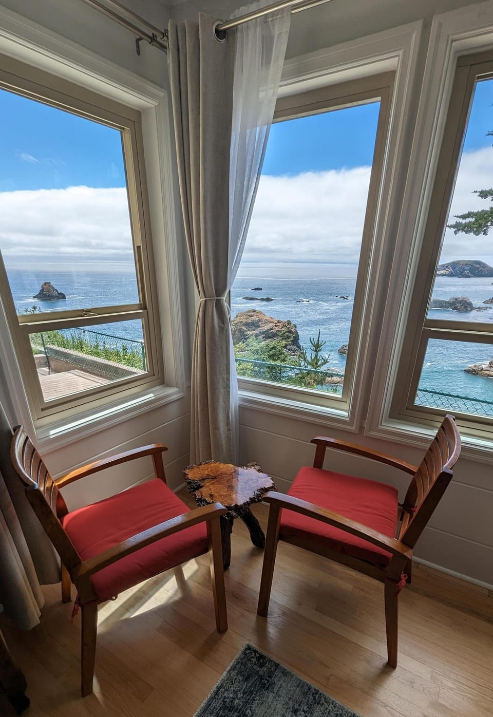 The view from windows in your suite. It’s a great place to watch the sunset.