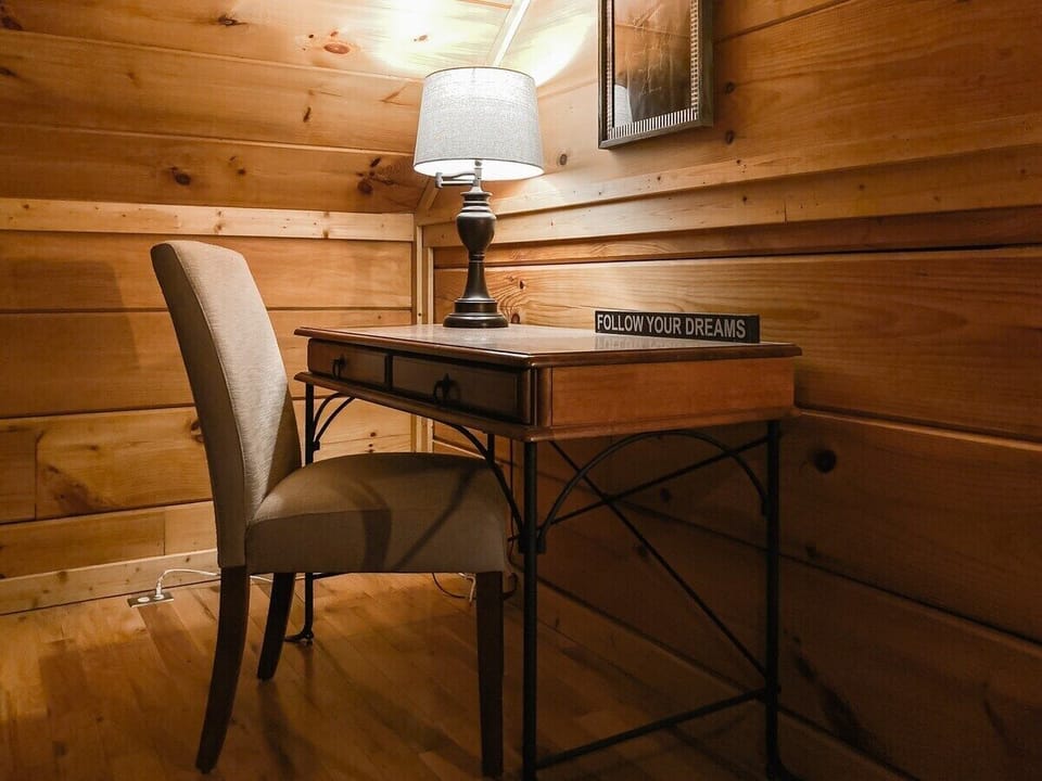 Just in case you need to "work from home", this can be your ultimate hideaway... Printer on site not pictured!