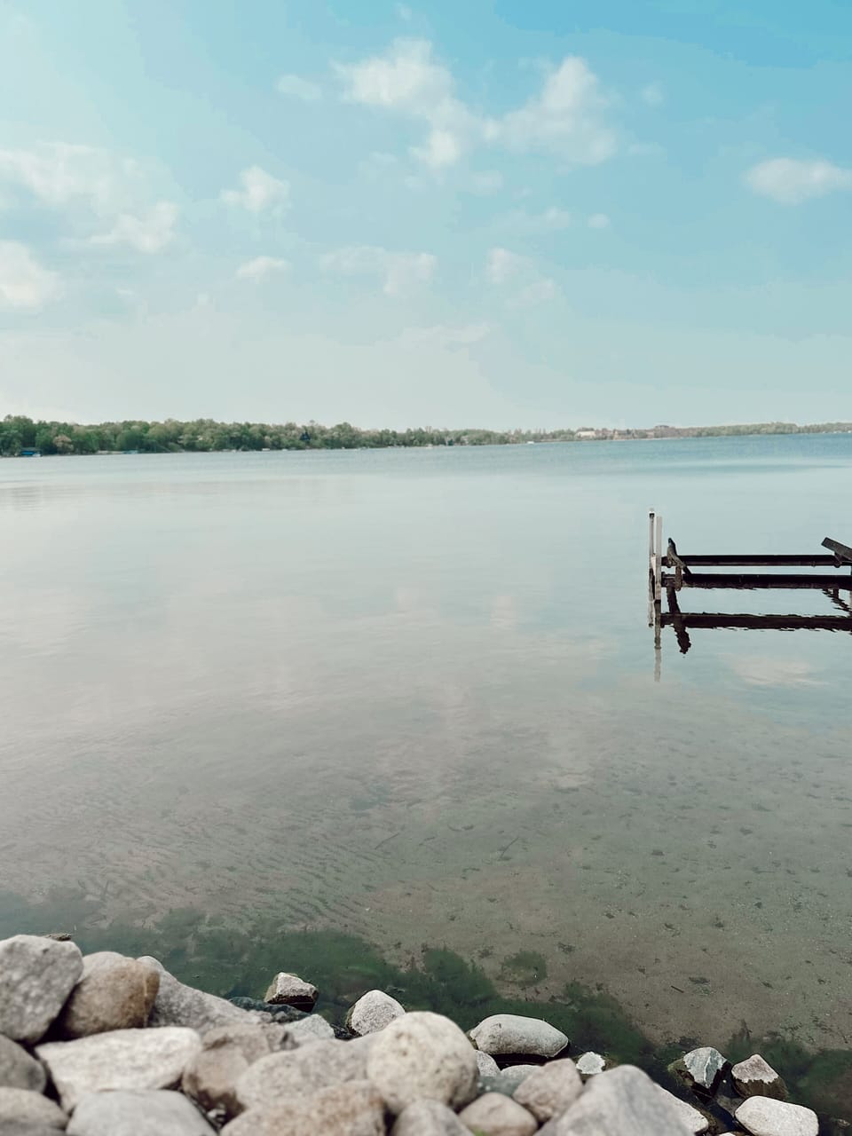 Shallow and sandy swimming area 