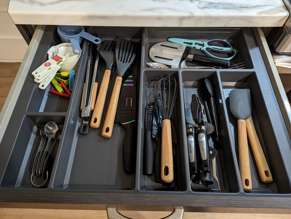 Full assortment of utensils.