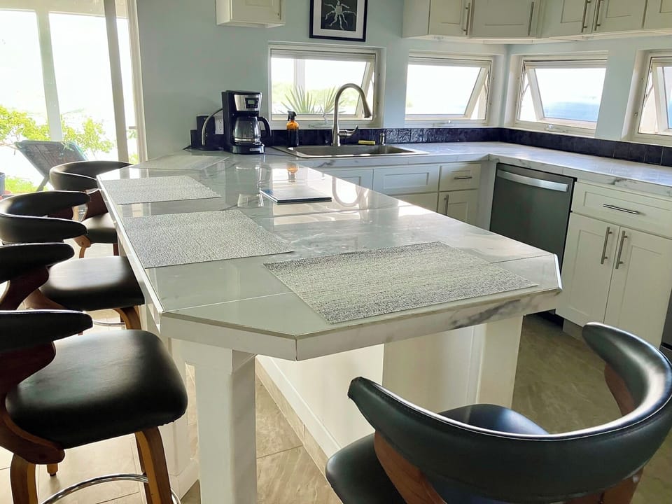 Kitchen and indoor dining island