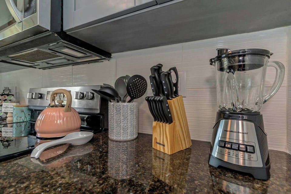 Fully stocked kitchen
