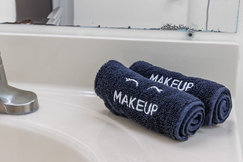 Makeup towels, please help us keep our sheets clean.
