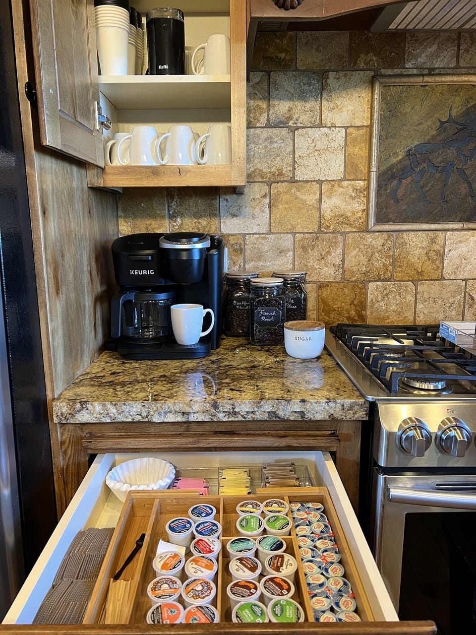 Need a kick start? Help yourself to the complimentary coffee bar! 