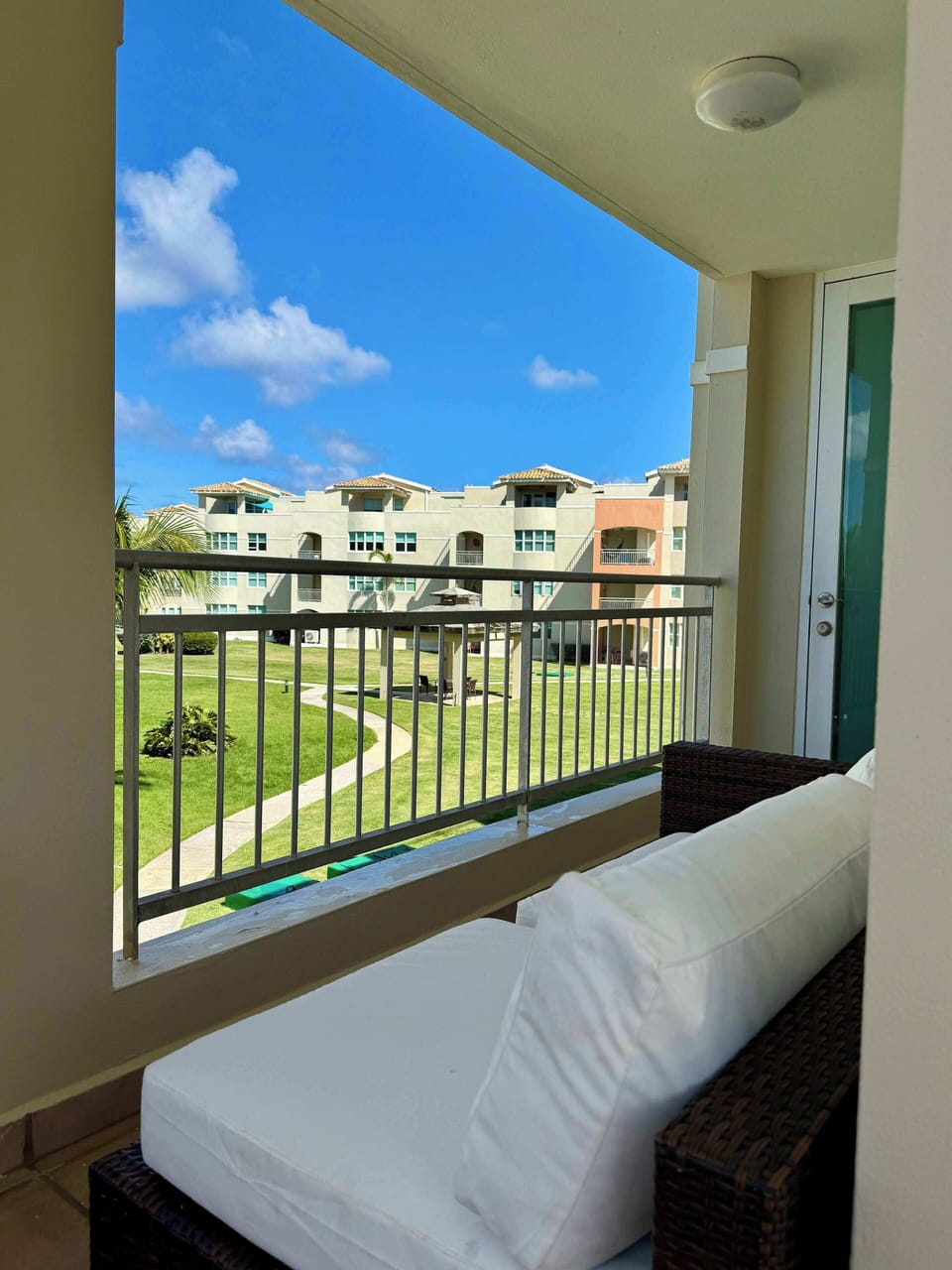 Balcony facing the garden