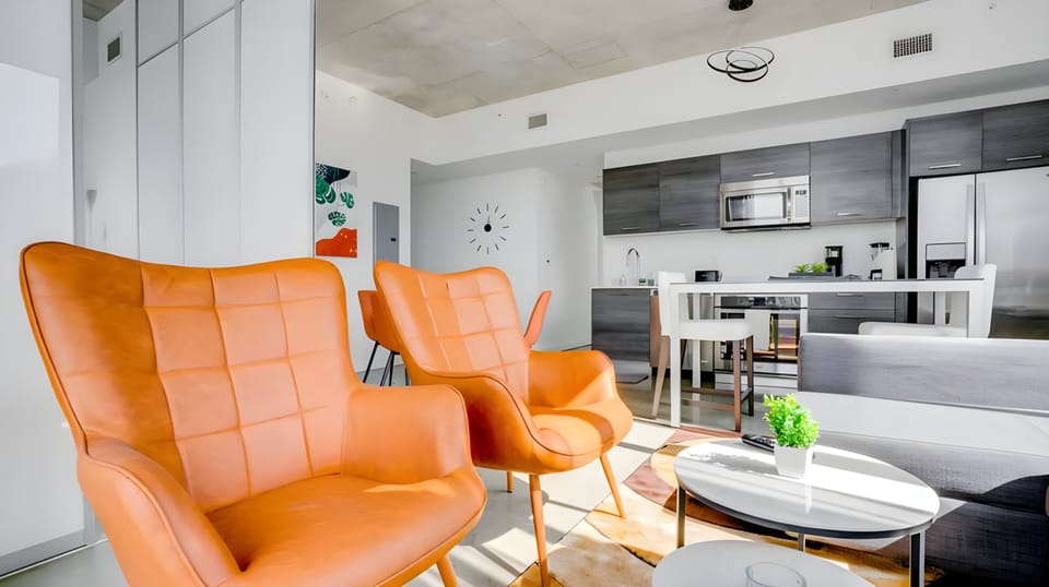 Pristine living room enriched with an abundance of natural light