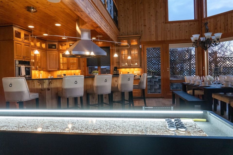 Grab a drink, chat over a meal or play a game of Shuffleboard! Please no food or drinks on the shuffleboard table.