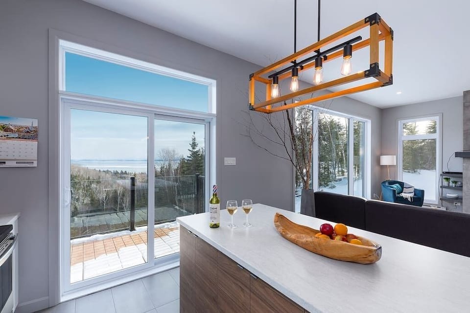 Kitchen with view