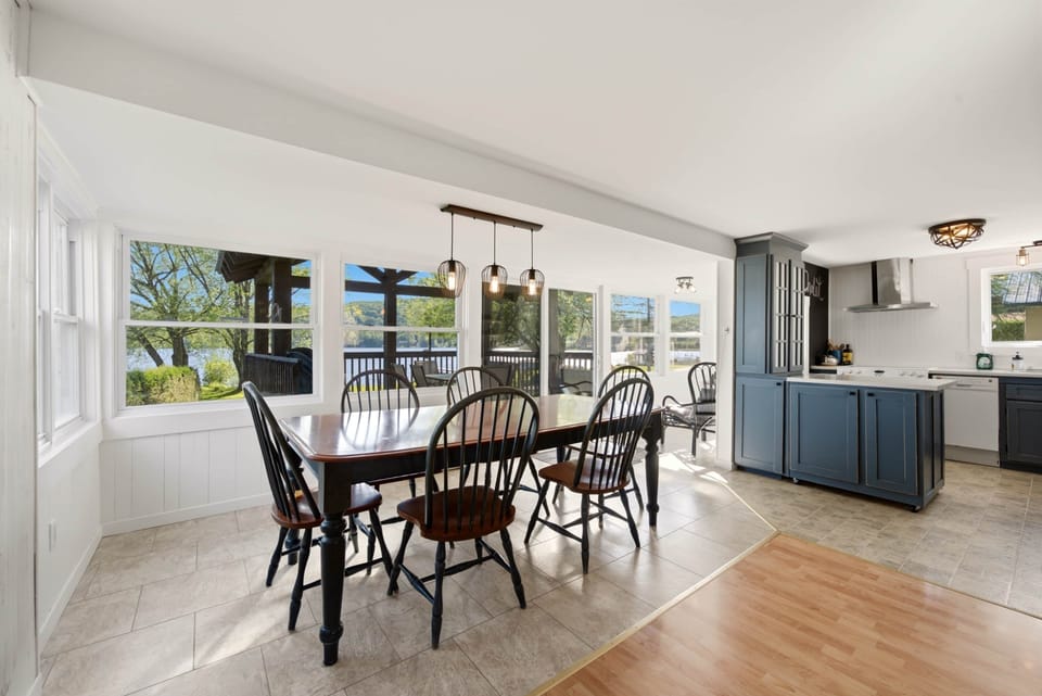 Dining room and kitchen