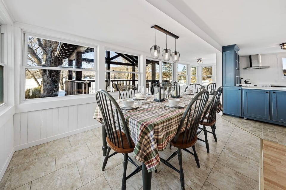 Dining room, kitchen, view
