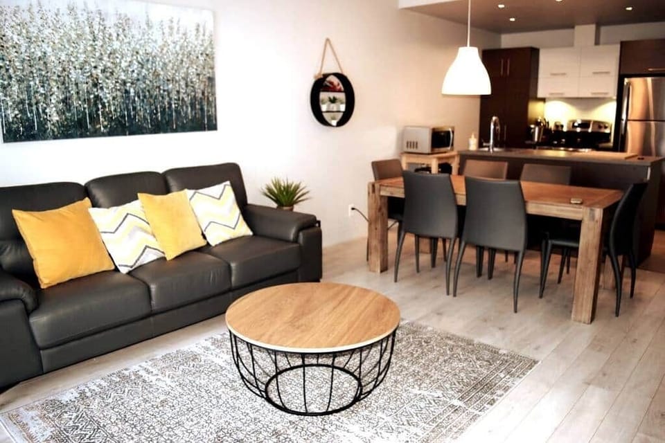 Living room and dining table