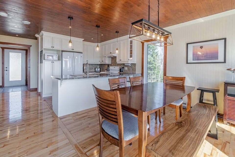 Dining room and kitchen