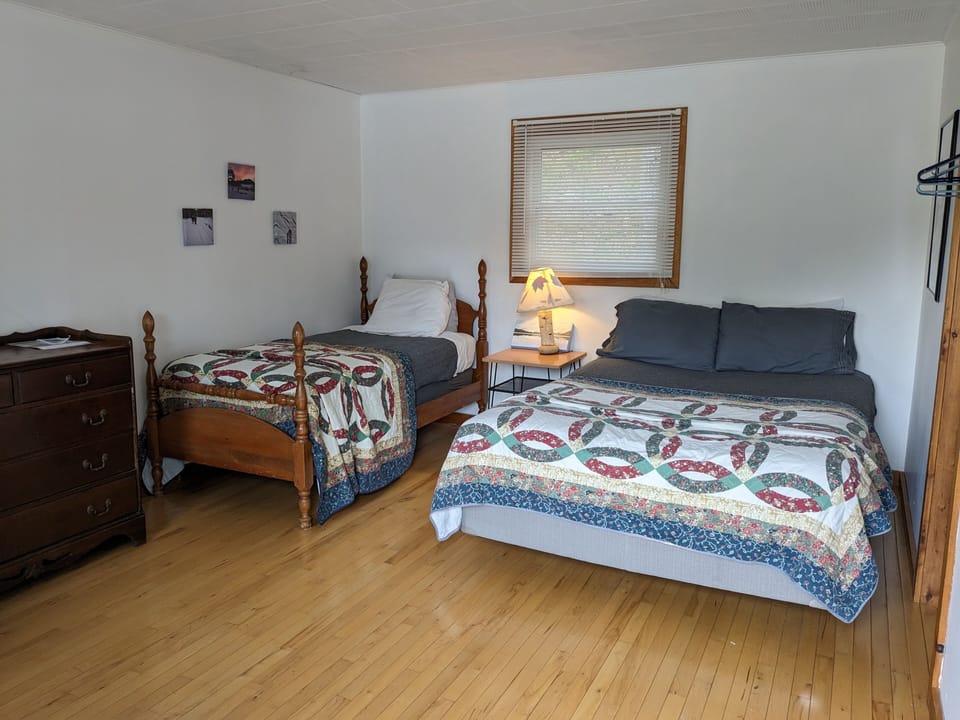 Rooms are casual and cozy
