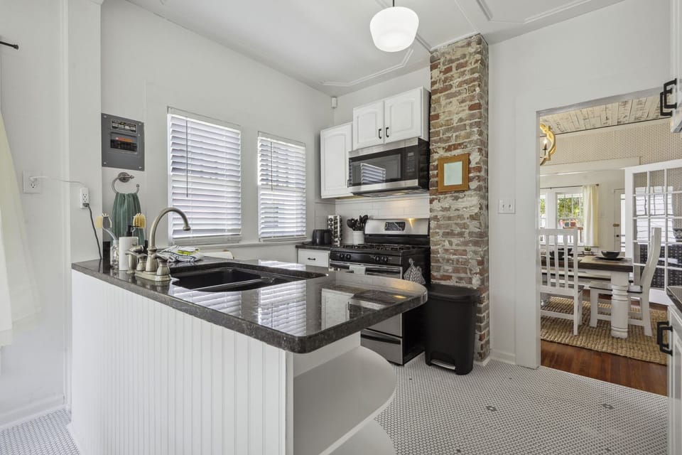 Newly renovated kitchen equipped with everything you will need to cook.