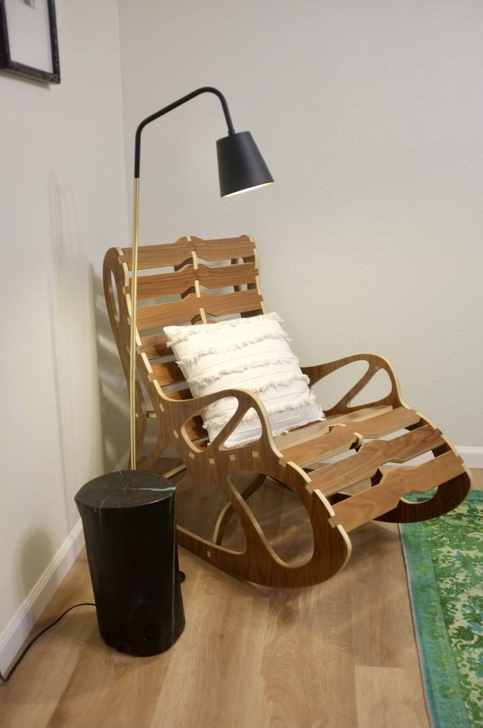 Custom one of a kind rocking chair
