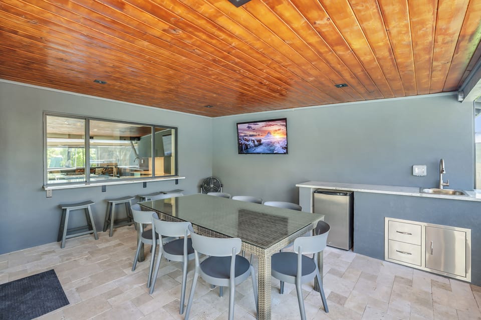 Outdoor Dining with pass-through windows