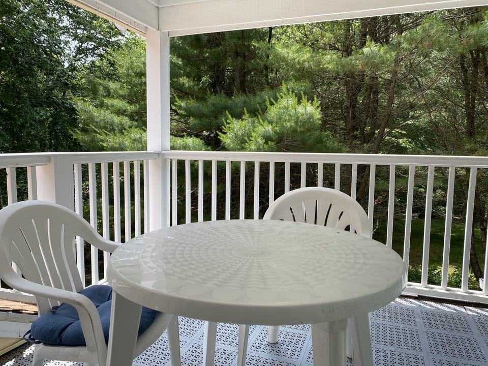 The "treehouse" porch off the master bedroom
