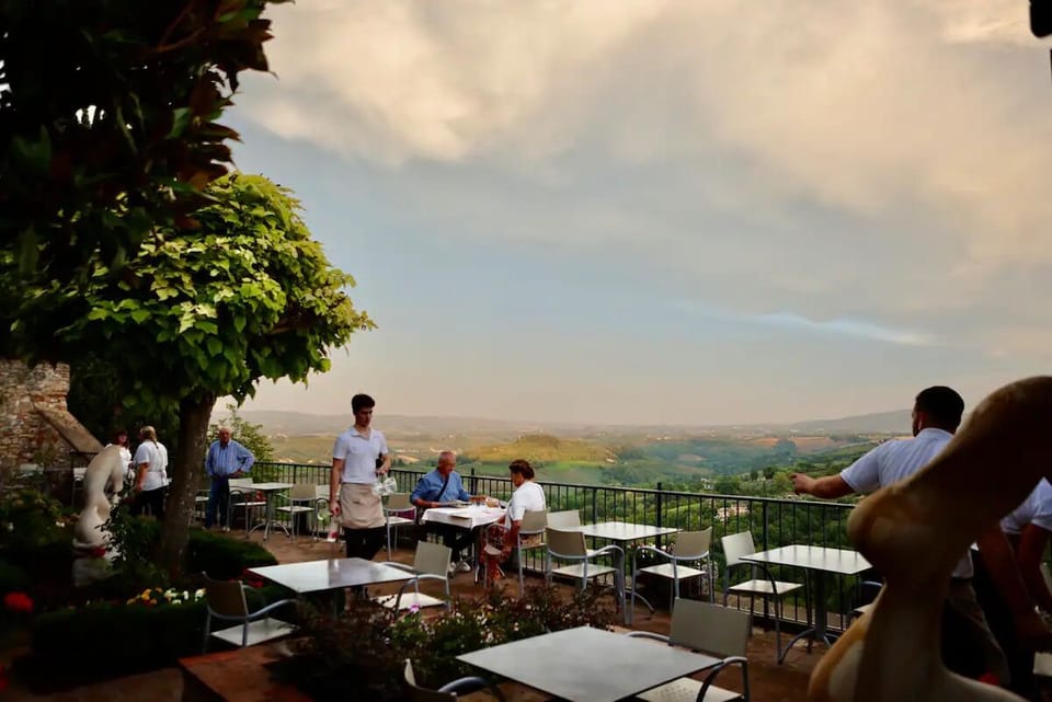 La Vechia Mura fantastic restaurant, with incredible views next to our home.