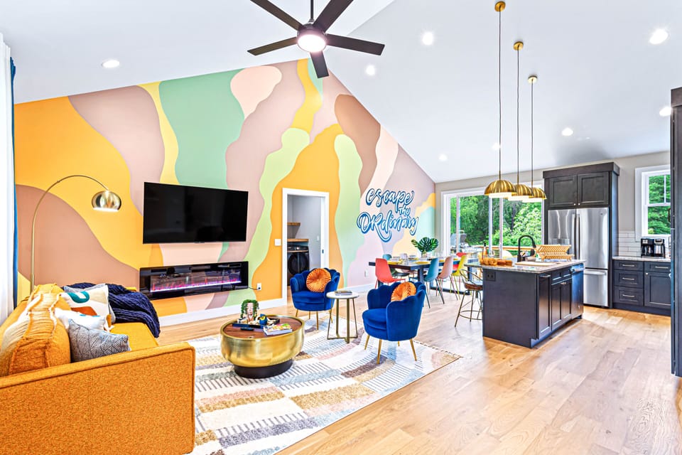 Kick back and and feel at home in this one of a kind living and dining space 