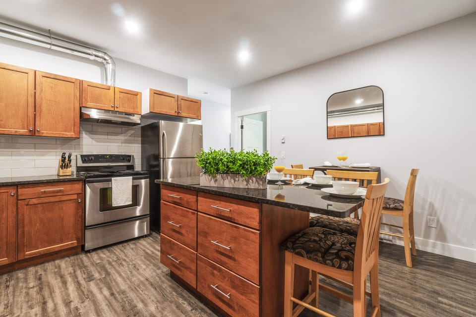 Kitchen with plenty of cupboard space