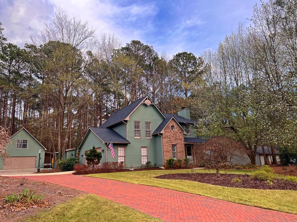 Generous driveway for parking