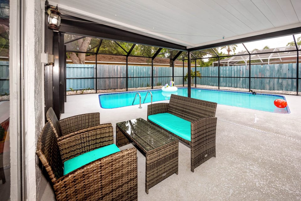 pool patio with outdoor furniture