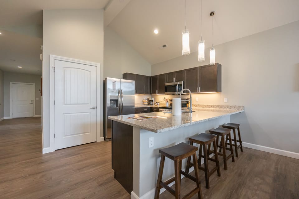 View of Kitchen and Bar