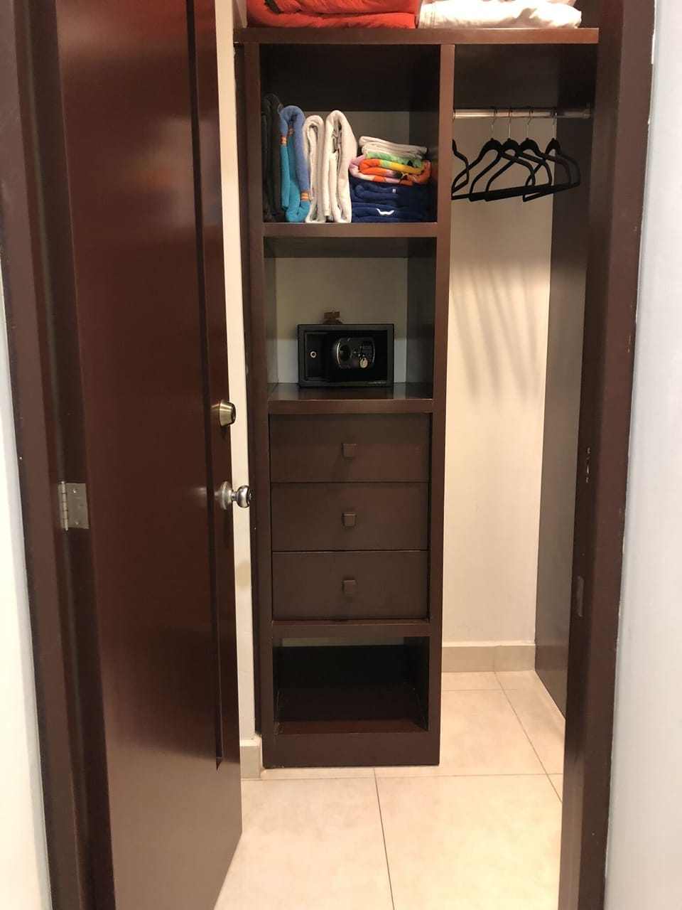 Bedroom 1 dressing room with safe box