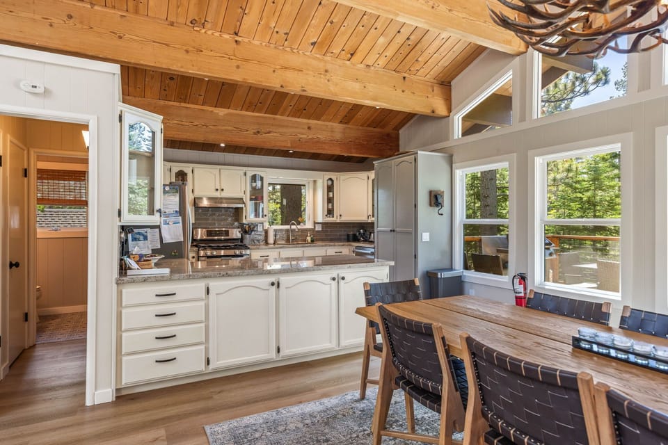 Dining area and kitchen
