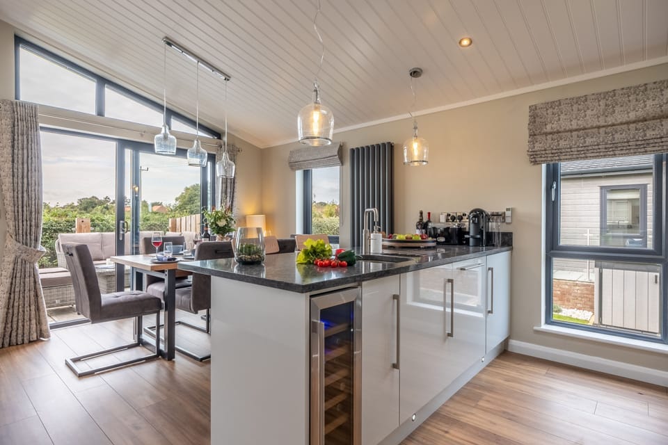 Kitchen and adjoining dining area