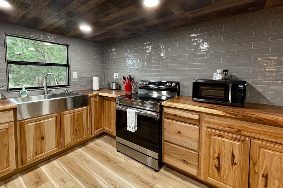 Our kitchen is newly remodeled 